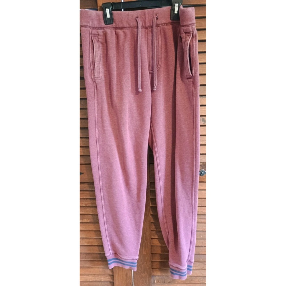 Abercrombie & Fitch Mens Maroon Jogger Sweatpants‎ Burgundy Fleece Small
